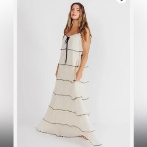 Worth Collective Parisian Dream Tiered Maxi Dress in Cream